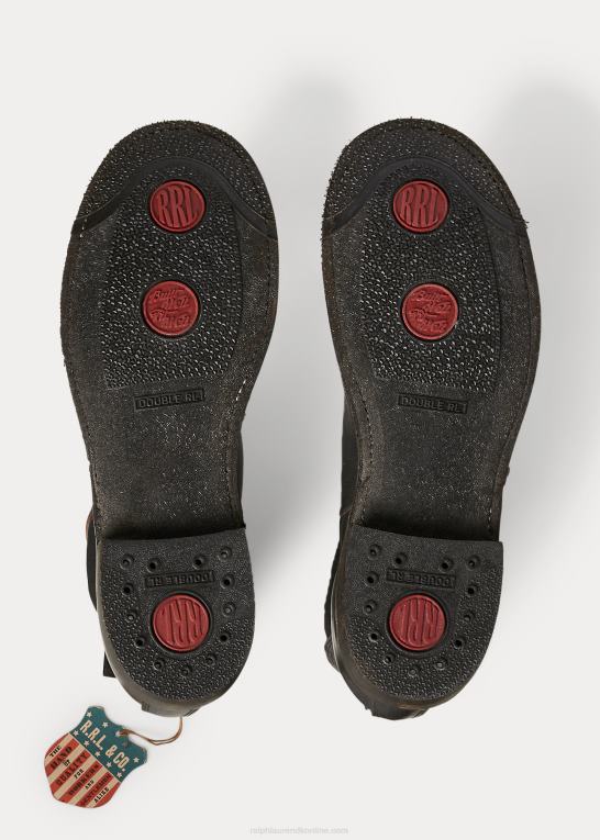 sort Mænd Ralph Lauren håndpoleret chelsea støvle i læder Z426B2141