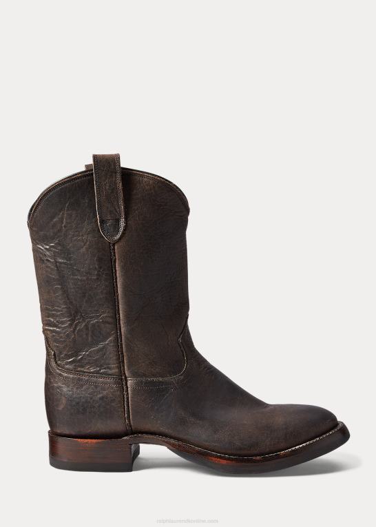 sort Mænd Ralph Lauren læderstøvle Z426B2132