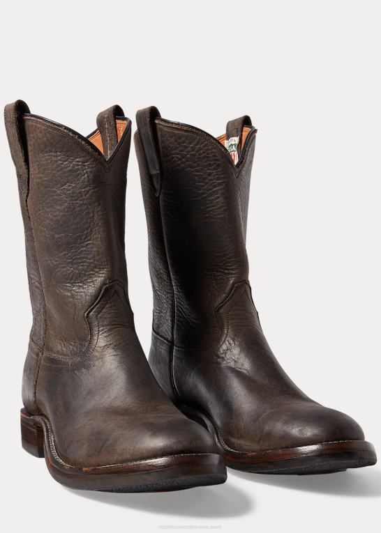 sort Mænd Ralph Lauren læderstøvle Z426B2132