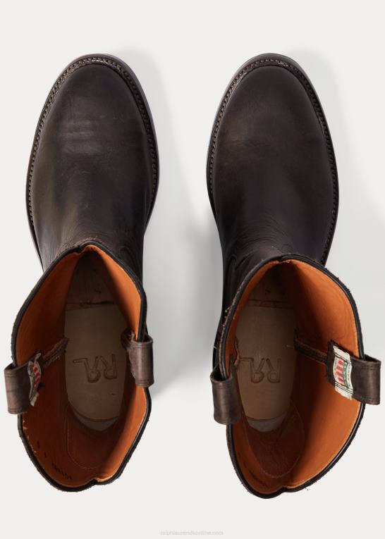 sort Mænd Ralph Lauren læderstøvle Z426B2132