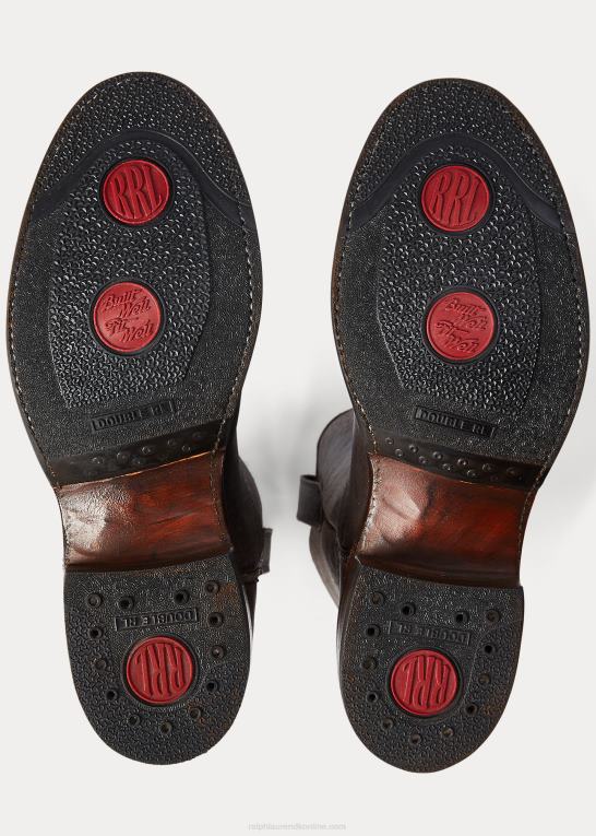 sort Mænd Ralph Lauren læderstøvle Z426B2132