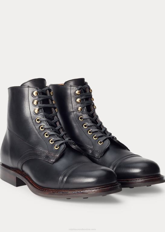 sort Mænd Ralph Lauren læderstøvle Z426B2138