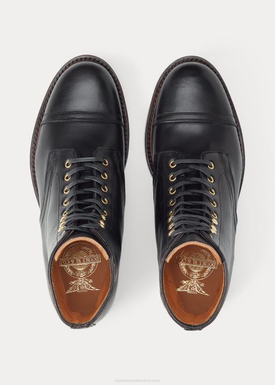 sort Mænd Ralph Lauren læderstøvle Z426B2138