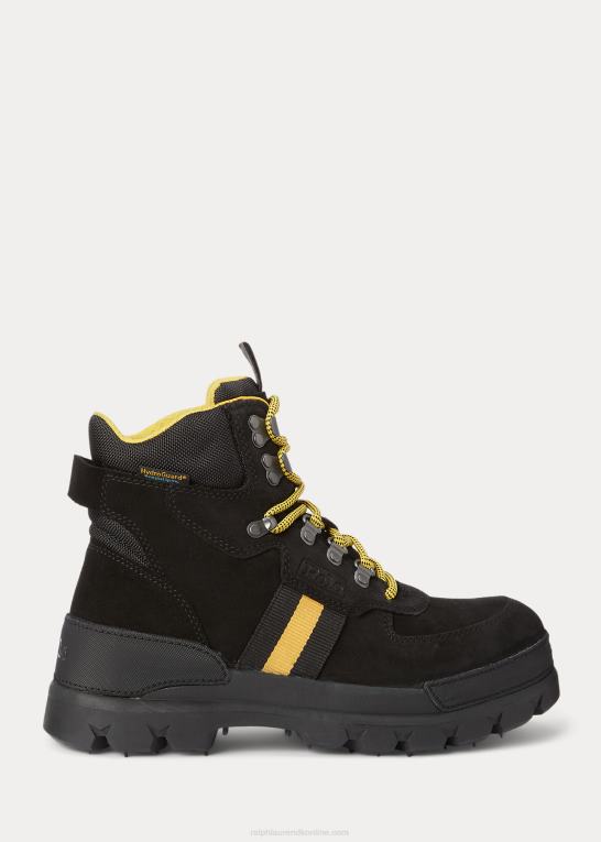 sort/gulfinnet Mænd Ralph Lauren oslo vandtæt ruskind & oxford støvle Z426B2206