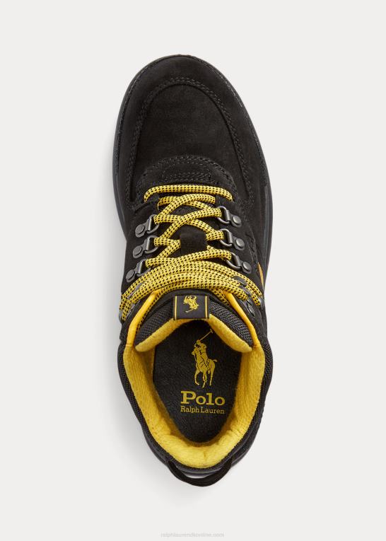 sort/gulfinnet Mænd Ralph Lauren oslo vandtæt ruskind & oxford støvle Z426B2206
