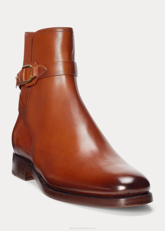 tan Mænd Ralph Lauren welington støvle af poleret kalveskind Z426B2182