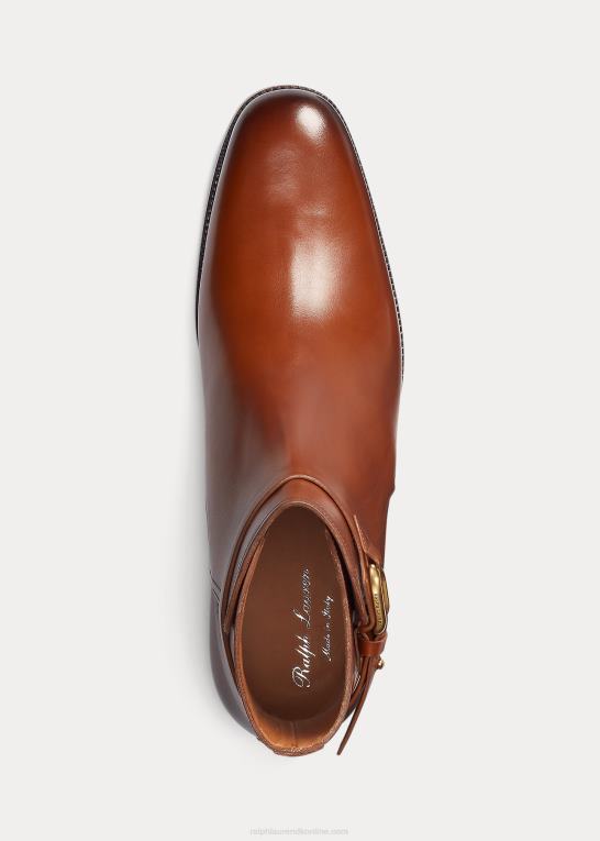 tan Mænd Ralph Lauren welington støvle af poleret kalveskind Z426B2182