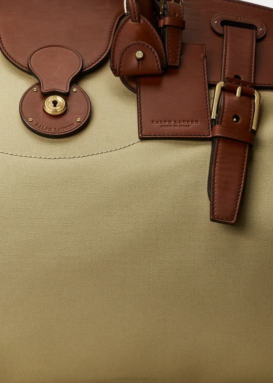 kreta Mænd Ralph Lauren bødkertaske i læderkant Z426B8993