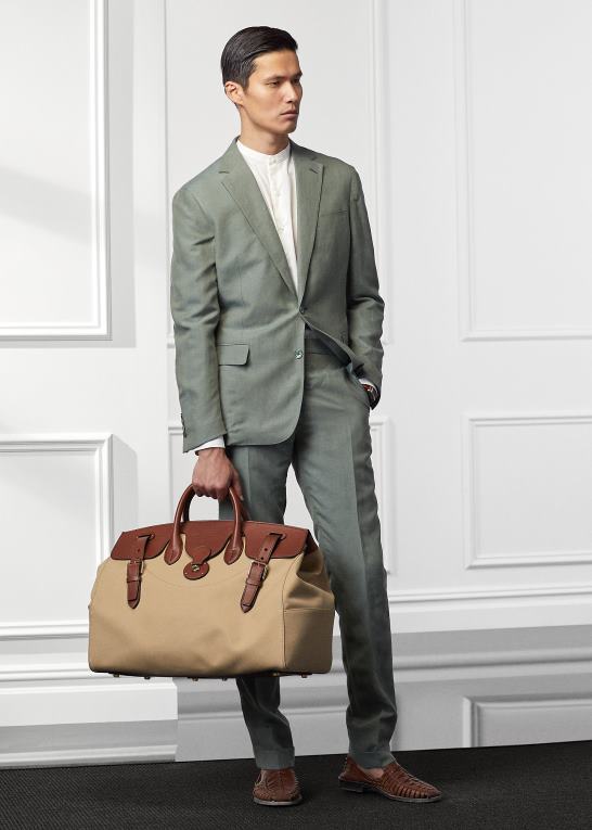 kreta Mænd Ralph Lauren bødkertaske i læderkant Z426B8993