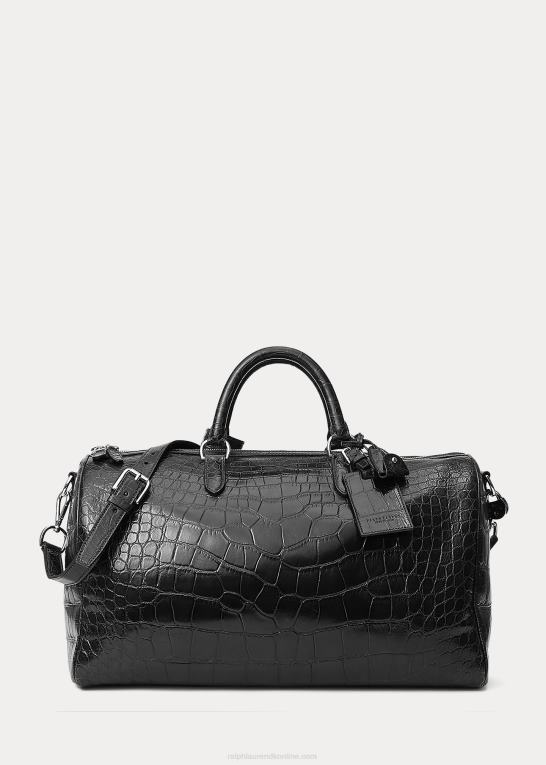 sort Mænd Ralph Lauren alligator boston taske Z426B9011