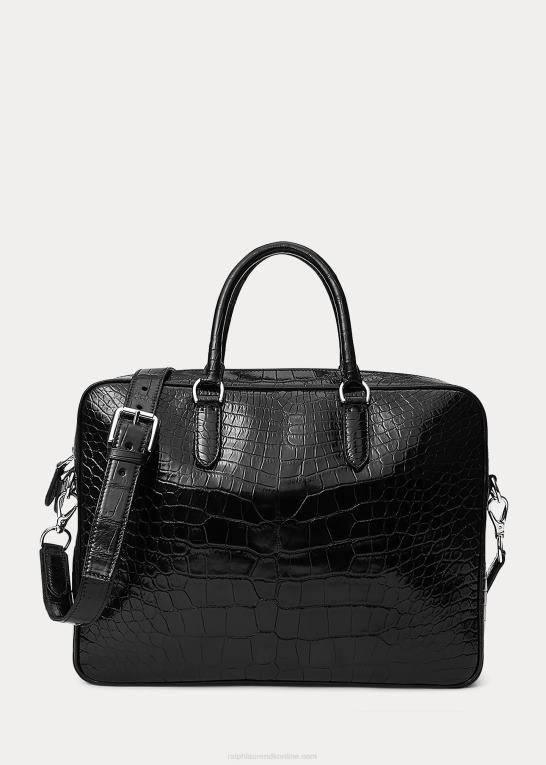 sort Mænd Ralph Lauren alligator pendlertaske Z426B9038