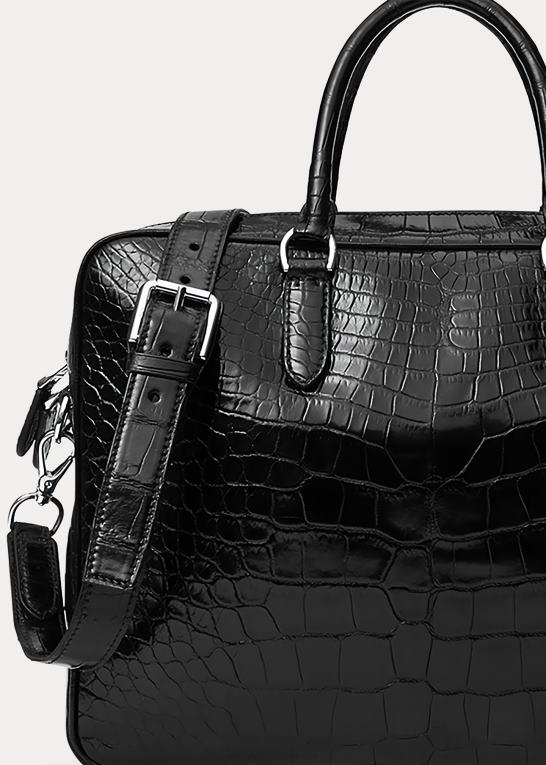 sort Mænd Ralph Lauren alligator pendlertaske Z426B9038
