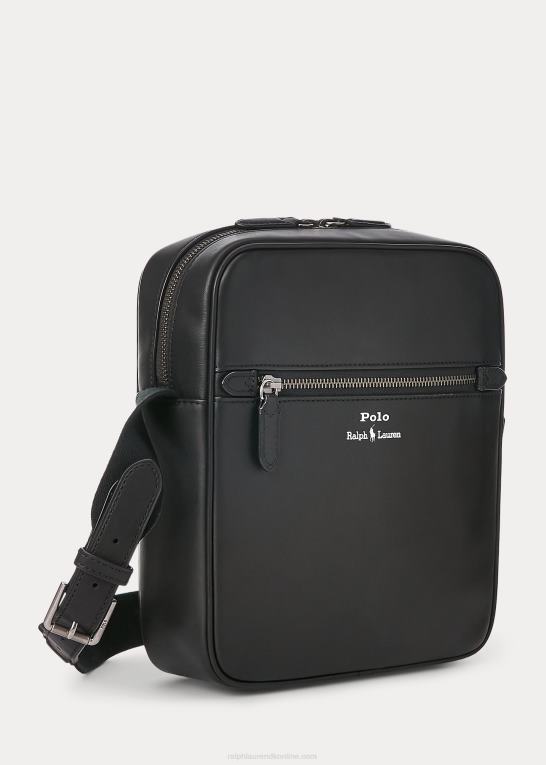 sort Mænd Ralph Lauren crossbody taske i læder Z426B2568