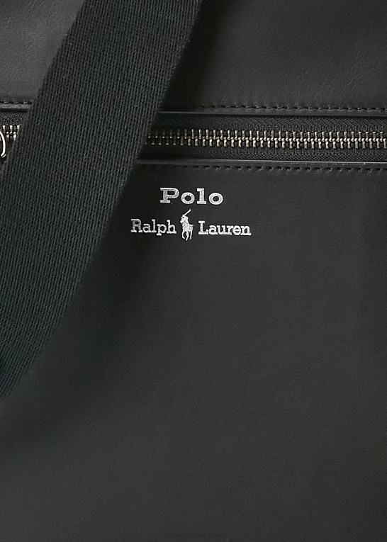 sort Mænd Ralph Lauren crossbody taske i læder Z426B2568