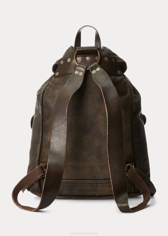 sort over brun Mænd Ralph Lauren læder rygsæk Z426B5332