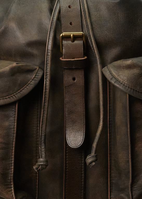 sort over brun Mænd Ralph Lauren læder rygsæk Z426B5332