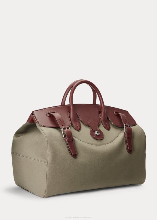 tan Mænd Ralph Lauren bødkertaske i læderkant Z426B9015