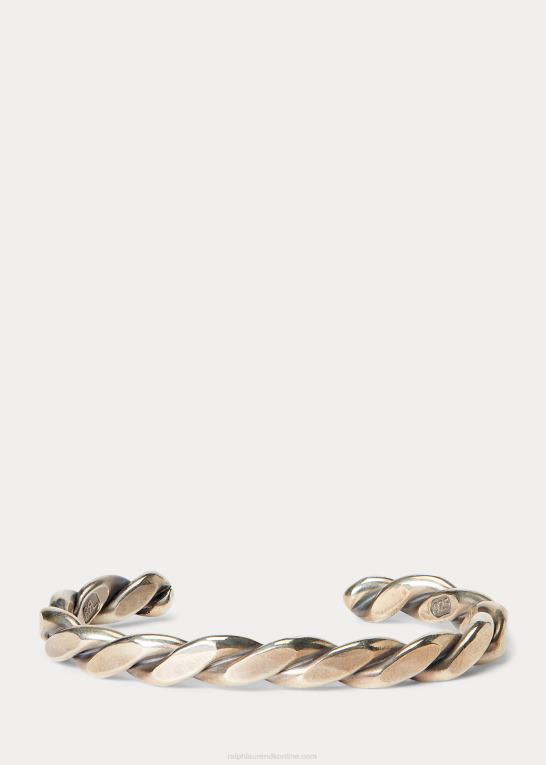 Mænd Ralph Lauren snoet sterling sliver manchet Z426B8909