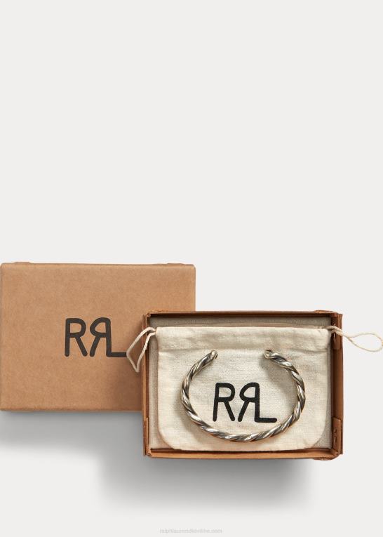 Mænd Ralph Lauren snoet sterling sliver manchet Z426B8909