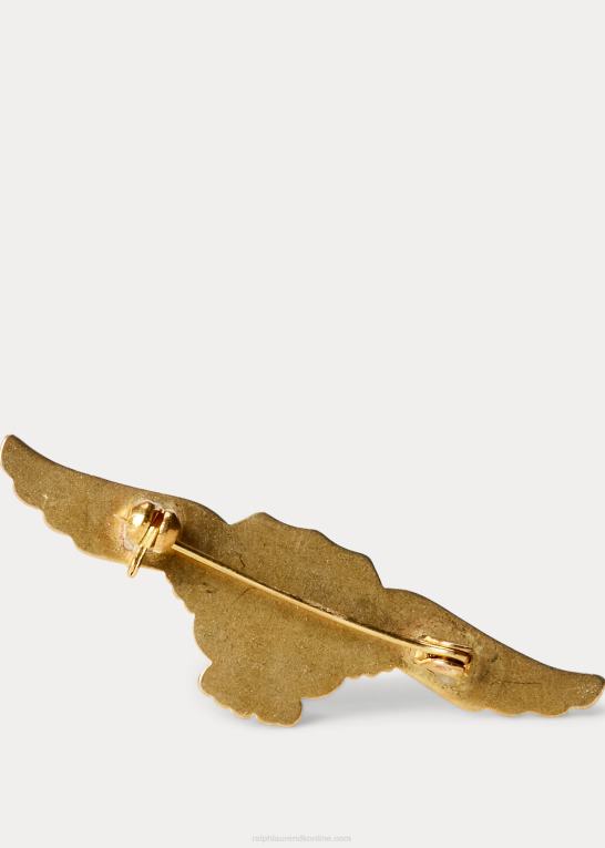 rød/blå/sølv Mænd Ralph Lauren vinget skjold emaljeret stift Z426B8885