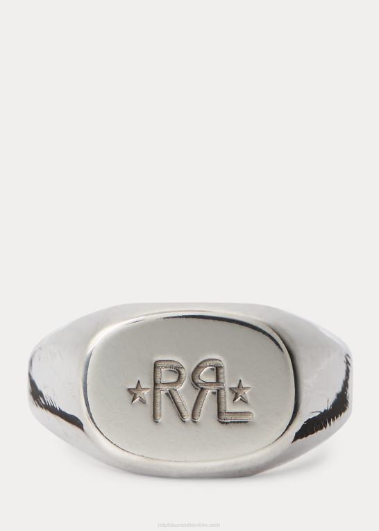 sølv Mænd Ralph Lauren håndlavet signetring i sterlingsølv Z426B8888
