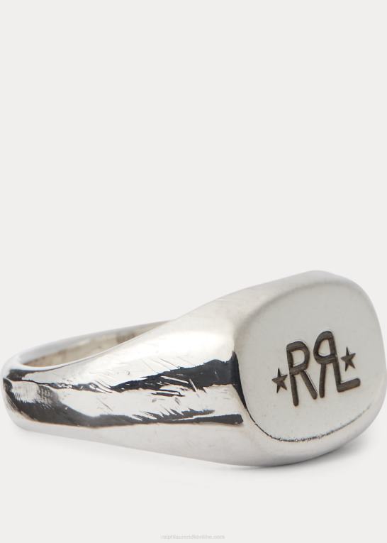sølv Mænd Ralph Lauren håndlavet signetring i sterlingsølv Z426B8888