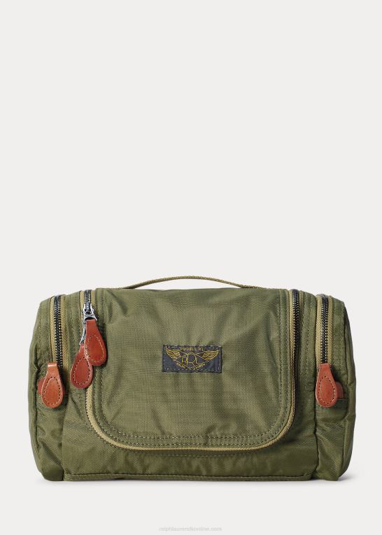 trist oliven Mænd Ralph Lauren nylon kanvas rejsesæt Z426B8871