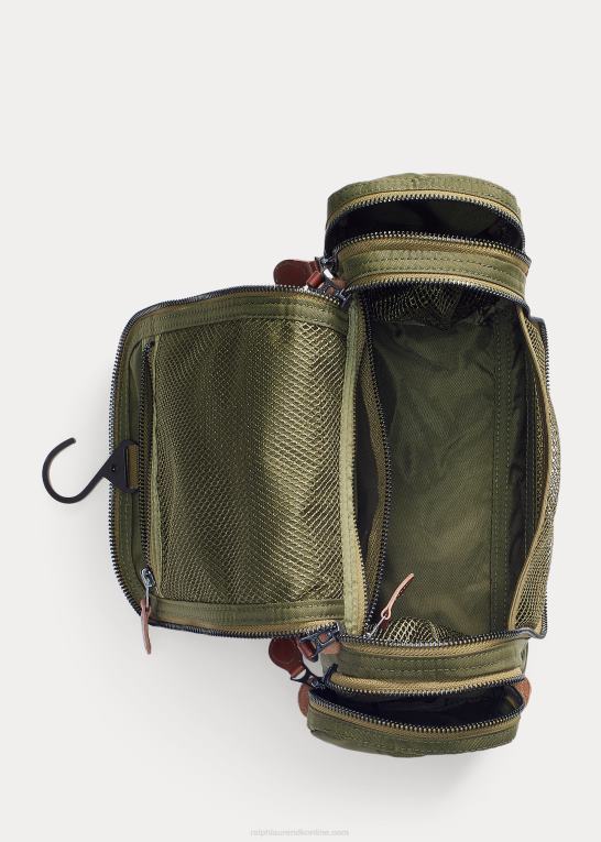 trist oliven Mænd Ralph Lauren nylon kanvas rejsesæt Z426B8871