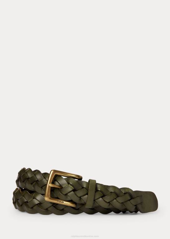 Mænd Ralph Lauren flettet læderbælte Z426B9083