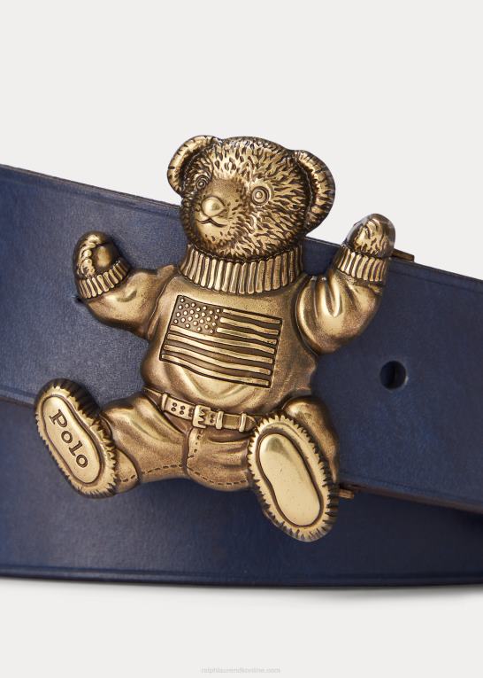 Mænd Ralph Lauren polobjørne læderbælte Z426B2745