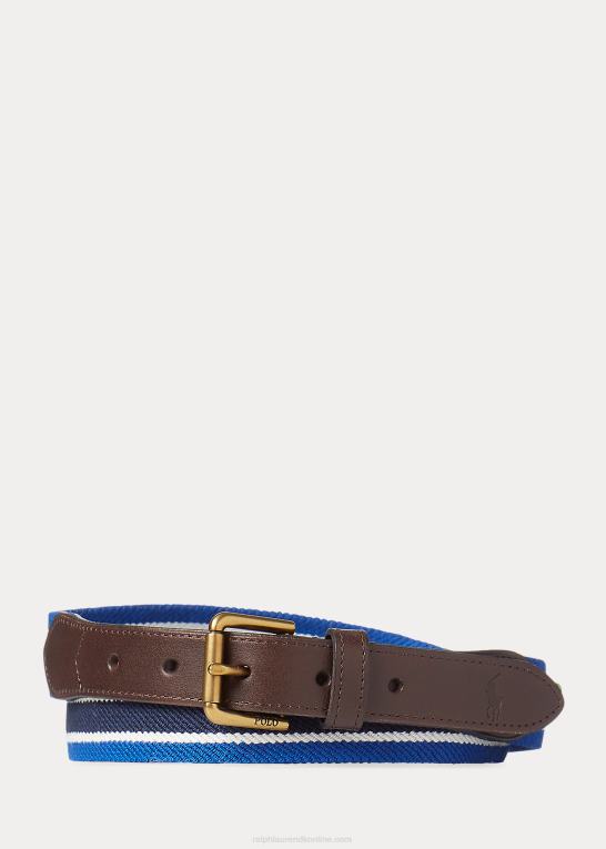 Mænd Ralph Lauren stribet stretch twill bælte Z426B2788