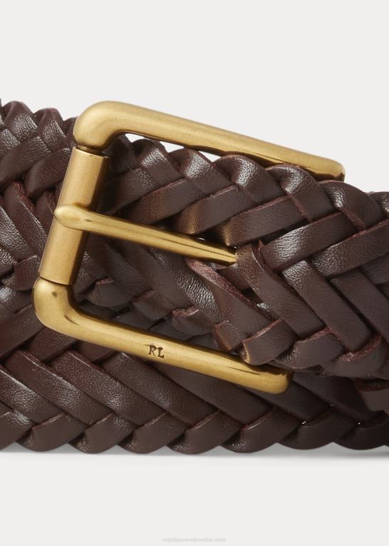 bagage brun Mænd Ralph Lauren sportsmand flettet læderbælte Z426B8977
