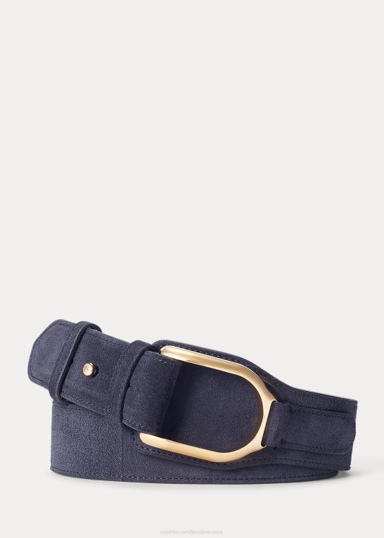 flåde Mænd Ralph Lauren welington turn-back bælte i kalveruskind Z426B8998