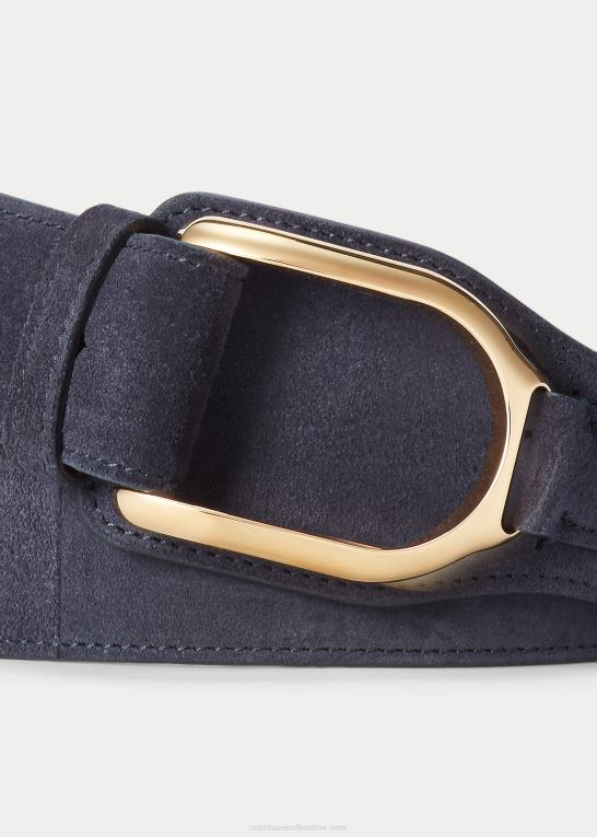 flåde Mænd Ralph Lauren welington turn-back bælte i kalveruskind Z426B8998