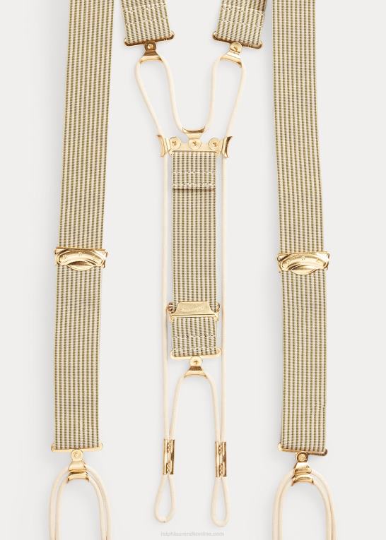 fløde/oliven Mænd Ralph Lauren stribede stretch seler Z426B8846