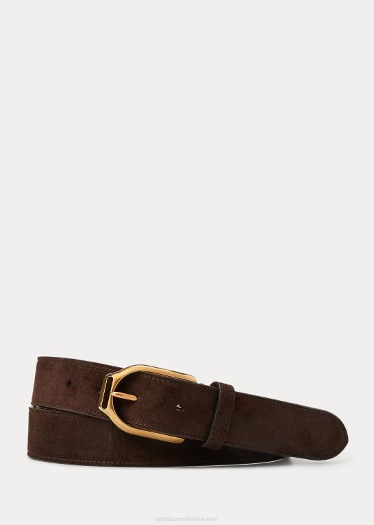 mørkebrun Mænd Ralph Lauren welington bælte i kalveruskind Z426B2221