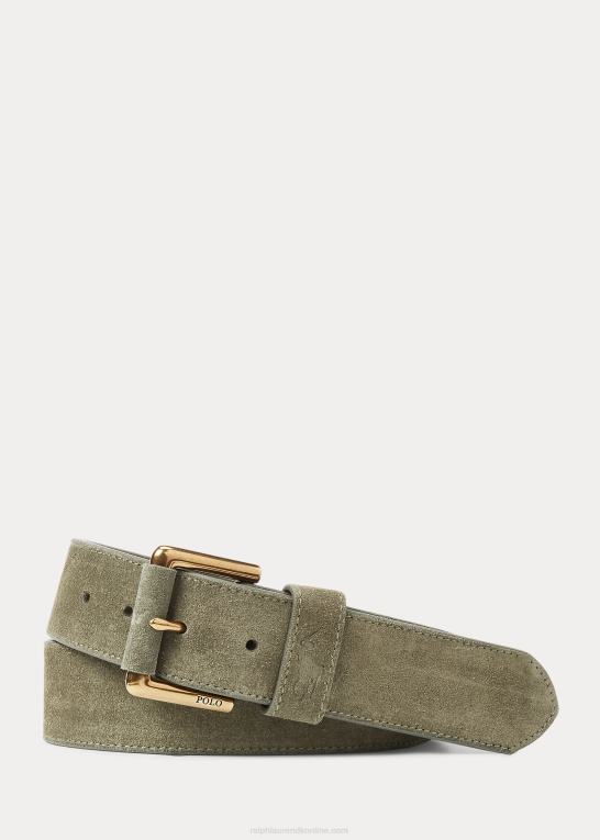 oliven Mænd Ralph Lauren signatur pony ruskindsbælte Z426B8768