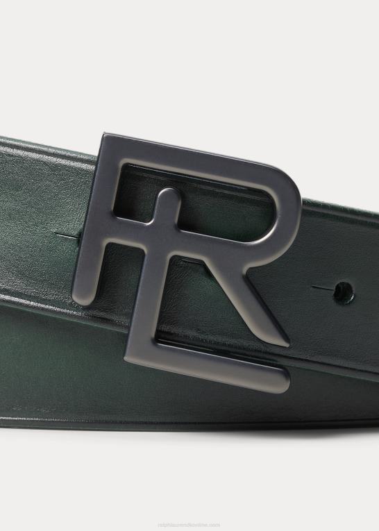 racergrøn Mænd Ralph Lauren rl-spænde læderbælte Z426B8978