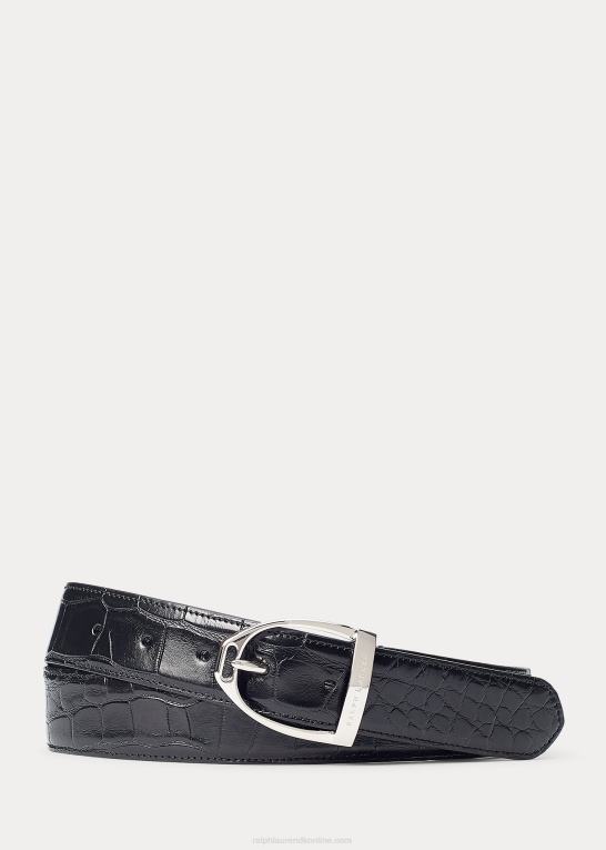 sort Mænd Ralph Lauren alligator bælte Z426B9024