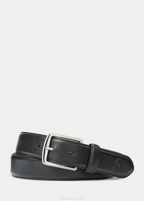 sort Mænd Ralph Lauren kjolebælte i fuldnarvet læder Z426B2566