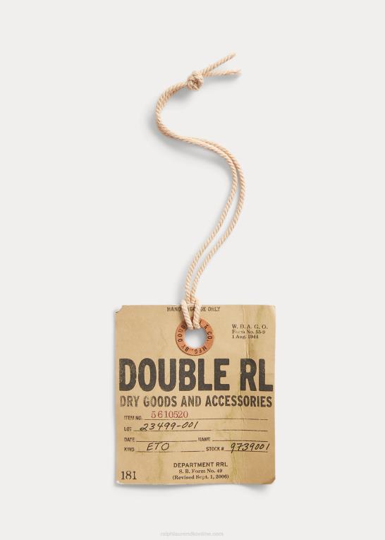 vintage brun Mænd Ralph Lauren dobbeltbenet læderbælte Z426B8855