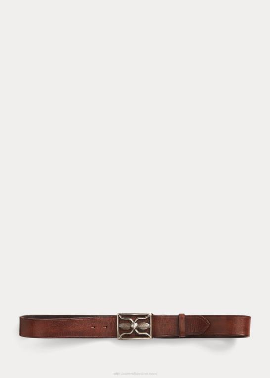 vintage brun Mænd Ralph Lauren læderbælte Z426B8856