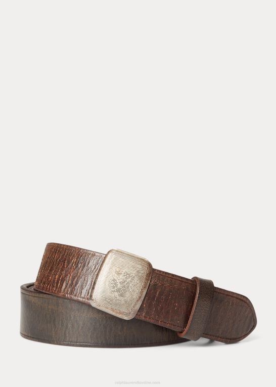 vintage sort Mænd Ralph Lauren læderbælte Z426B8895