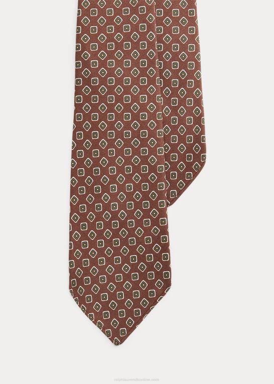 Brun Mænd Ralph Lauren vintage-inspireret pænt silkeslips Z426B2518