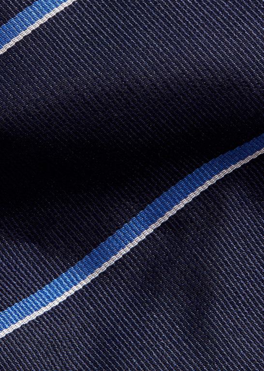 Marine blå Mænd Ralph Lauren stribet silke repp slips Z426B2677