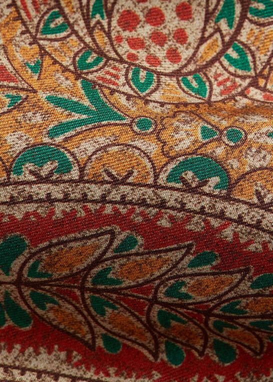 creme/orange/gul/grøn Mænd Ralph Lauren håndlavet paisley silkeslips Z426B8822