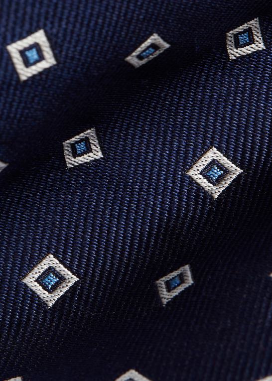 flåde Mænd Ralph Lauren firkantet mønstret silkeslips Z426B2520