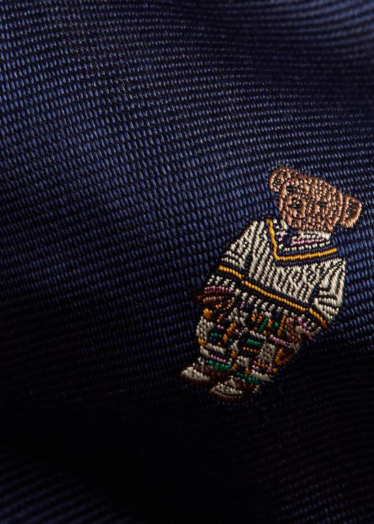 flåde Mænd Ralph Lauren polo bear silke repp slips Z426B2414
