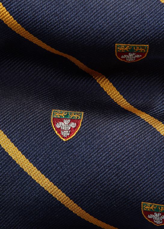flåde Mænd Ralph Lauren stribet silke klub slips Z426B2209