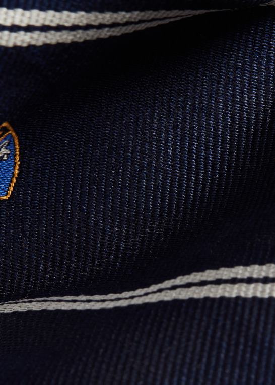 flåde Mænd Ralph Lauren stribet silke repp club slips Z426B2529